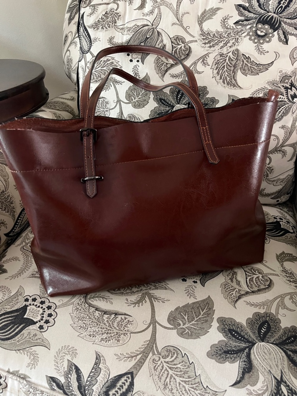 Kattee- vintage Deep Brown Leather Tote - Picture 2 of 12